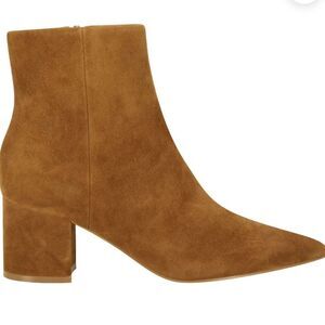 Marc Fisher Jarli Pointy Ankle Boot in Brown Suede